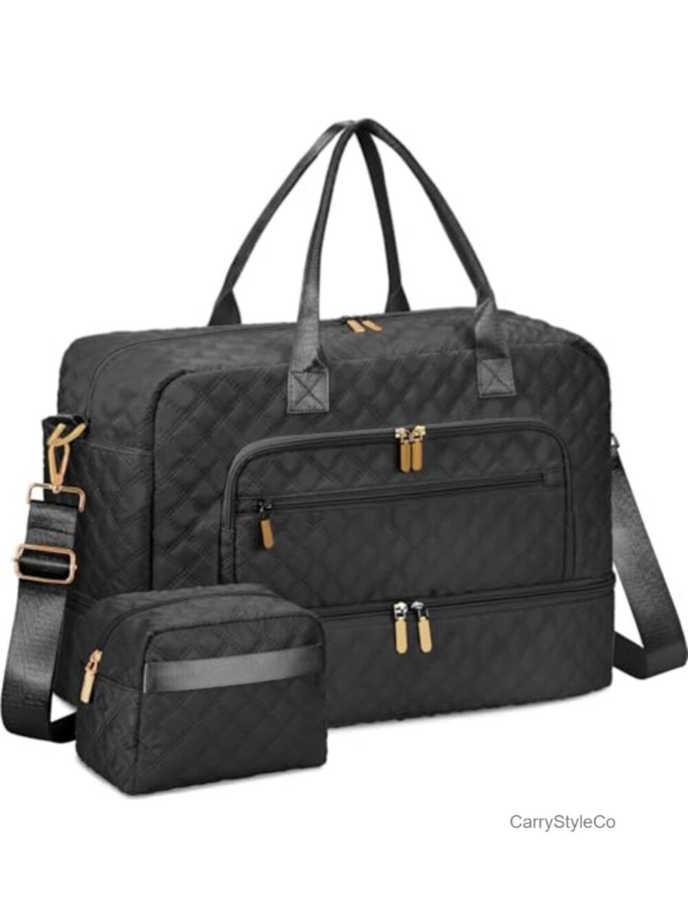 Women Large Weekender Travel Duffle Bag with Shoe Compartment Toiletry Carry On